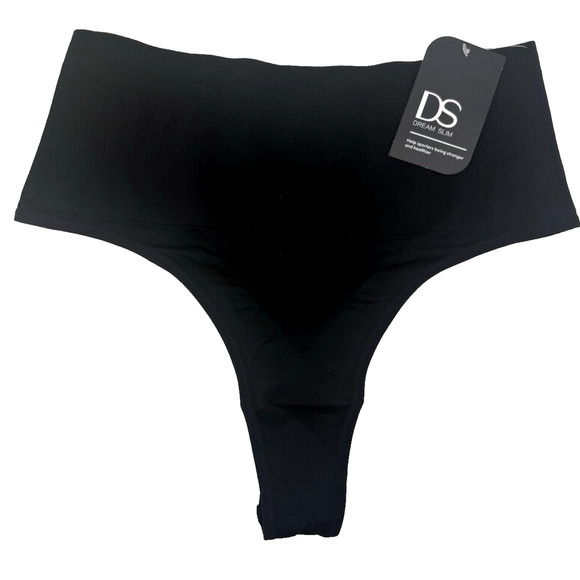 DREAM SLIM Women's Mid-Waist Seamless Tummy Control Thong Shapewear Panty 3XL... - Picture 1 of 13